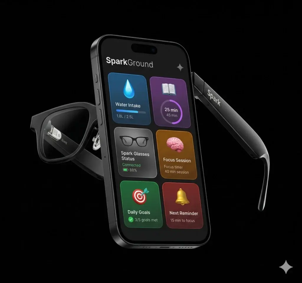 SparkGround dashboard screen